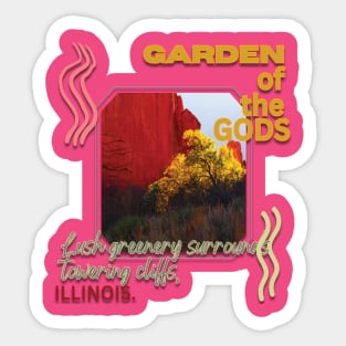 Garden of the gods, Illinois Sticker